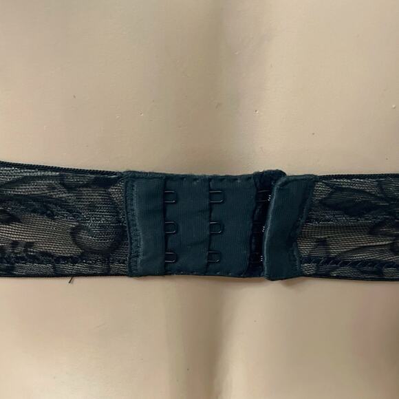 Natori Calais Strapless Bra 32B Lace Underwired Lightly Lined Molded Black Nude - Picture 5 of 10